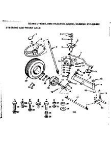 36 Lawn Tractor / Steering And Front Axle parts for Craftsman Front-Engine Lawn Tractor 917255340 from AppliancePartsPros.com