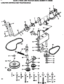 36 Lawn Tractor / Variator Controls And Traction Drive parts for Craftsman Front-Engine Lawn Tractor 917255350 from AppliancePartsPros.com