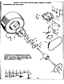 36 Lawn Tractor / Transmission And Rear Wheel parts for Craftsman Front-Engine Lawn Tractor 917255350 from AppliancePartsPros.com