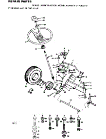 Steering And Front Axle parts for Craftsman Front-Engine Lawn Tractor 917255370 from AppliancePartsPros.com