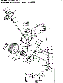 Steering And Front Axle parts for Craftsman Front-Engine Lawn Tractor 917255372 from AppliancePartsPros.com