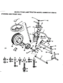 Steering And Front Axle parts for Craftsman Front-Engine Lawn Tractor 917255410 from AppliancePartsPros.com