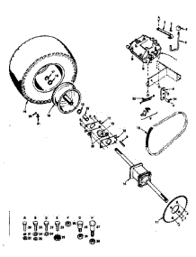 Transmission And Rear Wheel parts for Craftsman Front-Engine Lawn Tractor 917255412 from AppliancePartsPros.com