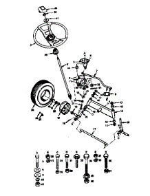 Steering And Front Axle parts for Craftsman Front-Engine Lawn Tractor 917255412 from AppliancePartsPros.com