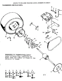 Transmission And Rear Wheel parts for Craftsman Front-Engine Lawn Tractor 917255413 from AppliancePartsPros.com