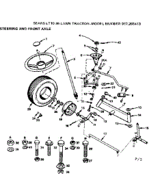 Steering And Front Axle parts for Craftsman Front-Engine Lawn Tractor 917255413 from AppliancePartsPros.com