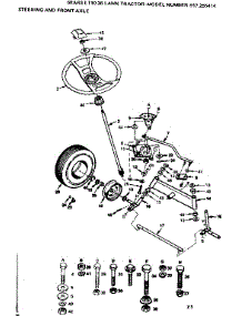 Steering And Front Axle parts for Craftsman Front-Engine Lawn Tractor 917255414 from AppliancePartsPros.com