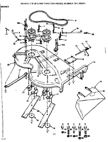 Mower Deck parts for Craftsman Front-Engine Lawn Tractor 917255414 from AppliancePartsPros.com