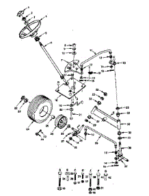 Steering And Front Axle parts for Craftsman Front-Engine Lawn Tractor 917255415 from AppliancePartsPros.com