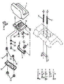 Seat Assembly parts for Craftsman Front-Engine Lawn Tractor 917255420 from AppliancePartsPros.com