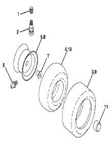 Wheels & Tires parts for Craftsman Front-Engine Lawn Tractor 917255420 from AppliancePartsPros.com
