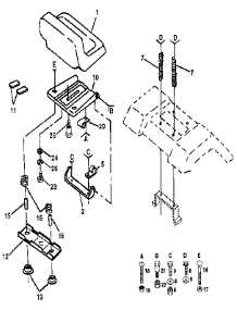 Seat Assembly parts for Craftsman Front-Engine Lawn Tractor 917255430 from AppliancePartsPros.com