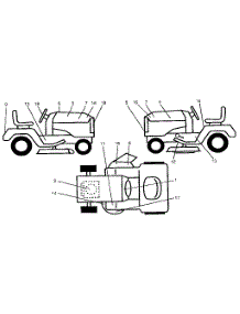 Decals parts for Craftsman Front-Engine Lawn Tractor 917255440 from AppliancePartsPros.com