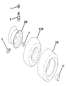 Wheels & Tires parts for Craftsman Front-Engine Lawn Tractor 917255440 from AppliancePartsPros.com