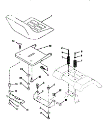 Seat Assembly parts for Craftsman Front-Engine Lawn Tractor 917255441 from AppliancePartsPros.com
