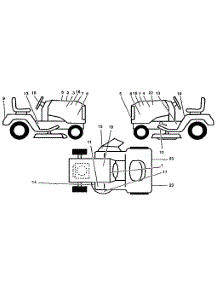 Decals parts for Craftsman Front-Engine Lawn Tractor 917255450 from AppliancePartsPros.com