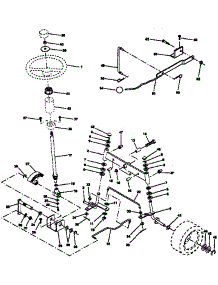 Steering Assembly parts for Craftsman Front-Engine Lawn Tractor 917255451 from AppliancePartsPros.com
