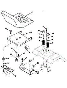 Seat Assembly parts for Craftsman Front-Engine Lawn Tractor 917255451 from AppliancePartsPros.com