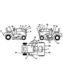 Decals parts for Craftsman Front-Engine Lawn Tractor 917255451 from AppliancePartsPros.com