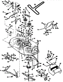 Mower Deck parts for Craftsman Front-Engine Lawn Tractor 917255451 from AppliancePartsPros.com