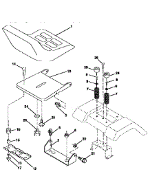 Seat Assembly parts for Craftsman Front-Engine Lawn Tractor 917255452 from AppliancePartsPros.com