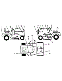 Decals parts for Craftsman Front-Engine Lawn Tractor 917255452 from AppliancePartsPros.com