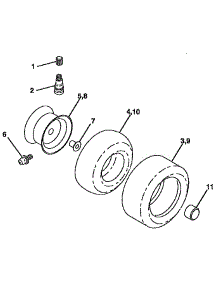 Wheels And Tires parts for Craftsman Front-Engine Lawn Tractor 917255452 from AppliancePartsPros.com