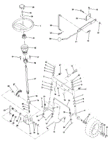 Steering Assembly parts for Craftsman Front-Engine Lawn Tractor 917255460 from AppliancePartsPros.com