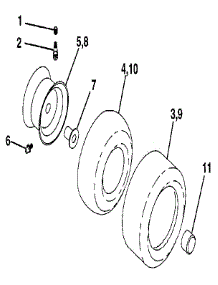 Wheels & Tires parts for Craftsman Front-Engine Lawn Tractor 917255460 from AppliancePartsPros.com