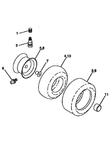 Wheels And Tires parts for Craftsman Front-Engine Lawn Tractor 917255462 from AppliancePartsPros.com