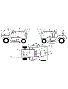 Decals parts for Craftsman Front-Engine Lawn Tractor 917255470 from AppliancePartsPros.com
