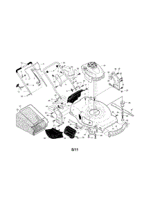 Engine / Housing / Handle parts for Craftsman Gas Walk-Behind Mower 917255500 from AppliancePartsPros.com
