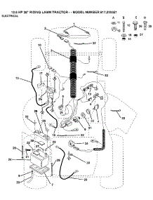Electrical parts for Craftsman Front-Engine Lawn Tractor 917255521 from AppliancePartsPros.com
