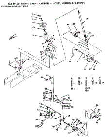 Steering And Front Axle parts for Craftsman Front-Engine Lawn Tractor 917255521 from AppliancePartsPros.com