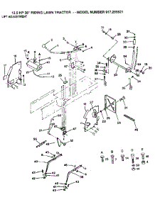 Lift Adjustment parts for Craftsman Front-Engine Lawn Tractor 917255521 from AppliancePartsPros.com