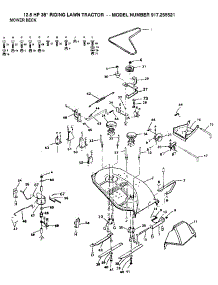 Mower Deck parts for Craftsman Front-Engine Lawn Tractor 917255521 from AppliancePartsPros.com