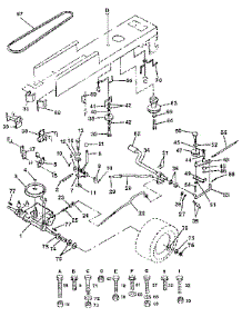 Drive parts for Craftsman Front-Engine Lawn Tractor 917255522 from AppliancePartsPros.com