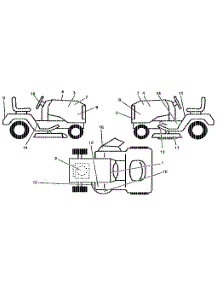 Decals parts for Craftsman Front-Engine Lawn Tractor 917255522 from AppliancePartsPros.com