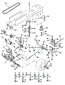 Drive parts for Craftsman Front-Engine Lawn Tractor 917255561 from AppliancePartsPros.com