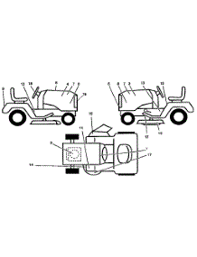 Decals parts for Craftsman Front-Engine Lawn Tractor 917255561 from AppliancePartsPros.com
