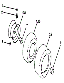 Wheels & Tires parts for Craftsman Front-Engine Lawn Tractor 917255561 from AppliancePartsPros.com