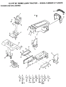 Chassis And Enclosures parts for Craftsman Front-Engine Lawn Tractor 917255570 from AppliancePartsPros.com