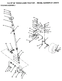 Steering Assembly parts for Craftsman Front-Engine Lawn Tractor 917255570 from AppliancePartsPros.com