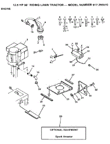 Engine parts for Craftsman Front-Engine Lawn Tractor 917255570 from AppliancePartsPros.com