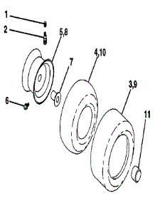 Wheels & Tires parts for Craftsman Front-Engine Lawn Tractor 917255572 from AppliancePartsPros.com
