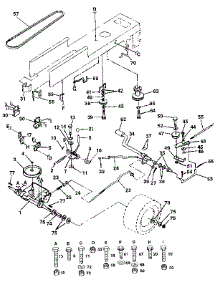 Drive parts for Craftsman Front-Engine Lawn Tractor 917255574 from AppliancePartsPros.com