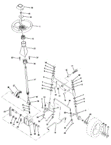 Steering Assembly parts for Craftsman Front-Engine Lawn Tractor 917255574 from AppliancePartsPros.com