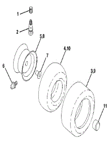 Wheels And Tires parts for Craftsman Front-Engine Lawn Tractor 917255575 from AppliancePartsPros.com