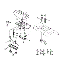 Seat Assembly parts for Craftsman Front-Engine Lawn Tractor 917255581 from AppliancePartsPros.com
