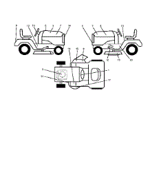 Decals parts for Craftsman Front-Engine Lawn Tractor 917255581 from AppliancePartsPros.com